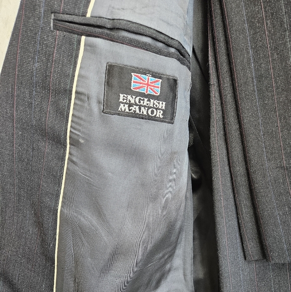 English Manor Men's Wool custom made suit 40R - Picture 4 of 9